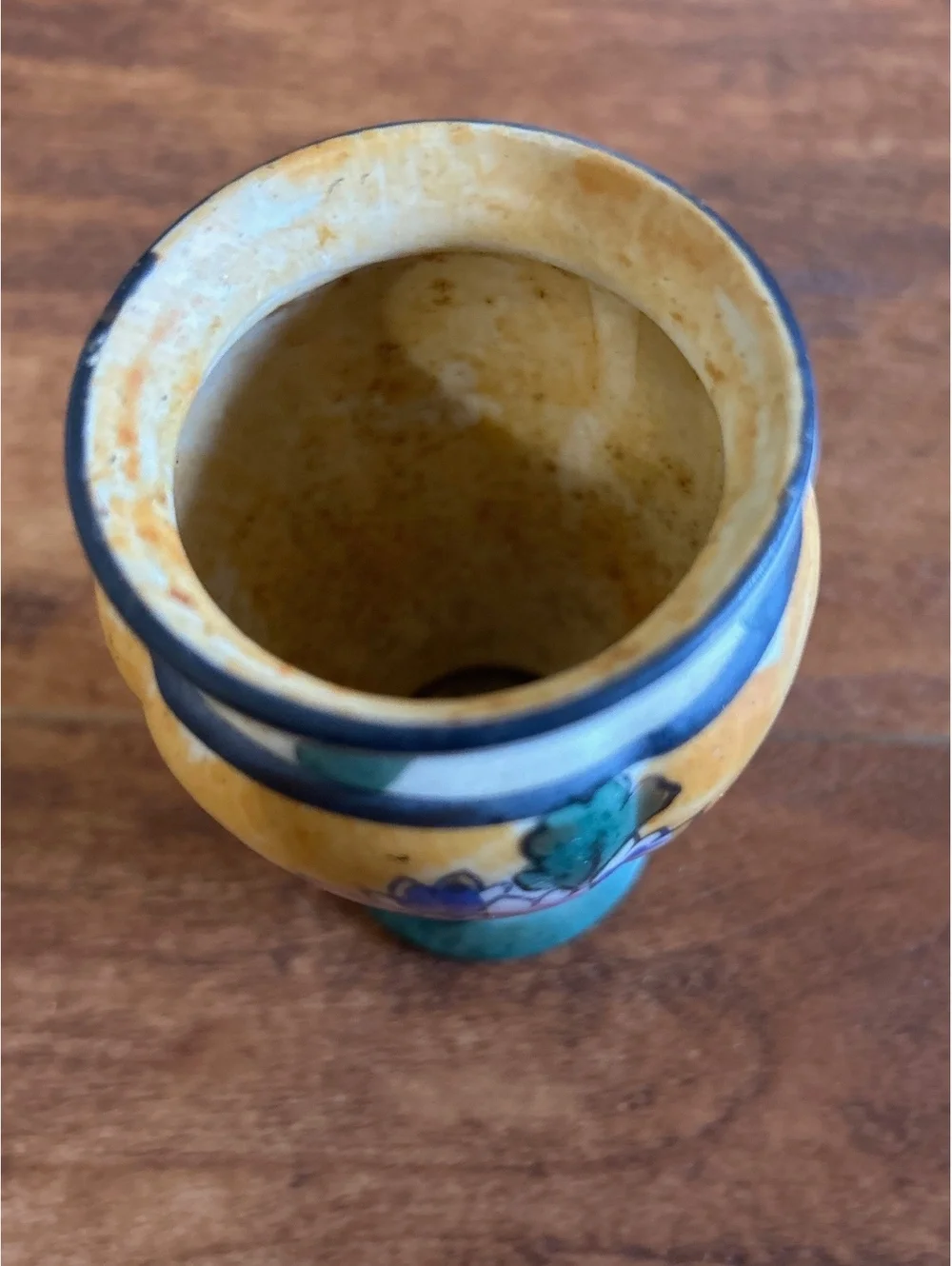 Vintage Made in Japan Small Ceramic Vase with Floral Design